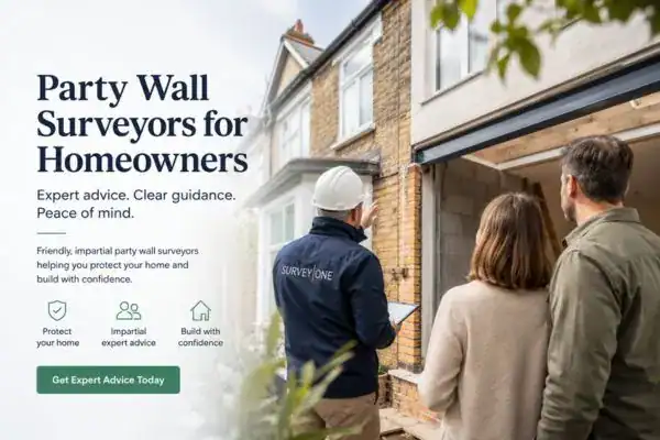Image of couple with Party wall survey from Survey One Barking